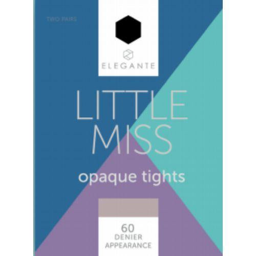 Little Miss 60Denier Tights 2pk - Black - 11-12Years