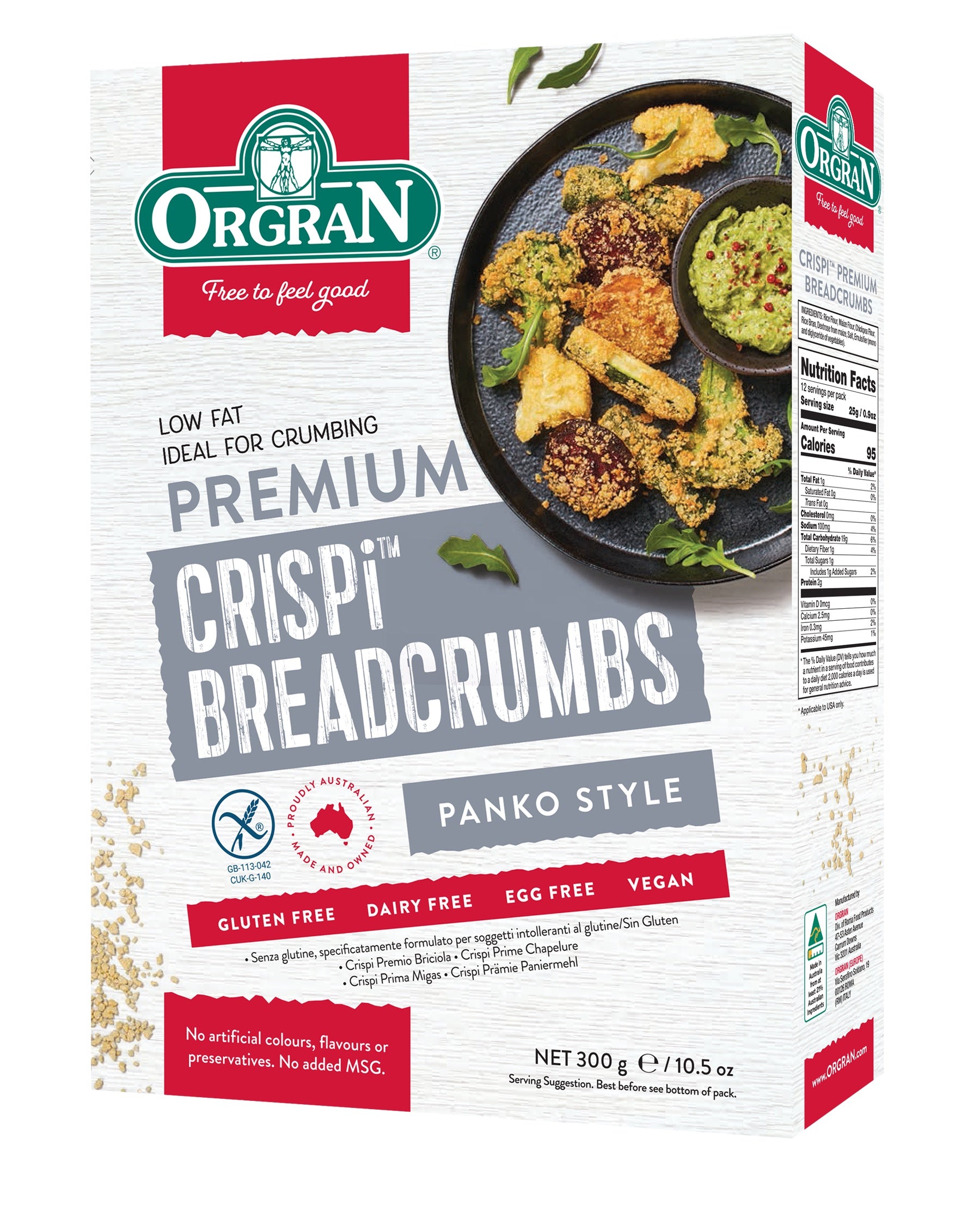 Orgran Crispi GF Premium Breadcrumbs (Panko style) 300g