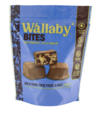 Wallaby Bites Milk Choc Fruit & Nut 150g