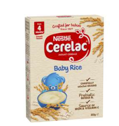 Nestle Cerelac Baby Rice Cereal 4+ Months 200g