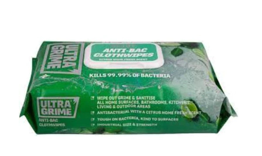 UltraGrime LIFE Anti-Bac XXL+ Clothwipes 80 Pack