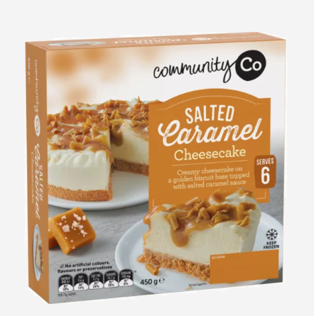 Community Co. Salted Caramel Cheese Cake 450gm