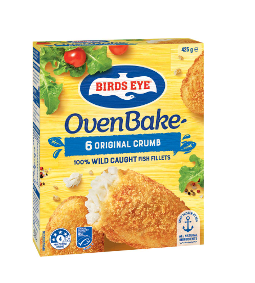 Birds Eye Oven Bake Crumbed Wild Caught Fish Fillets 425g