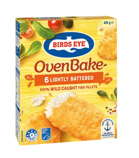 Birds Eye Oven Bake Lightly Battered Fish 6 Pack