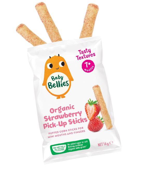 Baby Bellies Organic Strawberry Pick-Up Sticks 16g