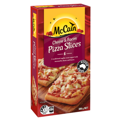 McCains Pizza Slices 600g - Cheese & Bacon