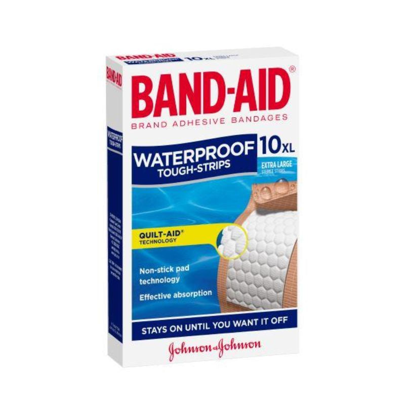 Band Aids Brand Tough Strips Waterproof Extra Large 10pk