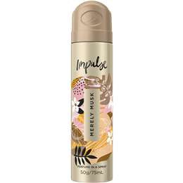 Impulse Body Spray Aerosol Deodorant Merely Musk 75ml