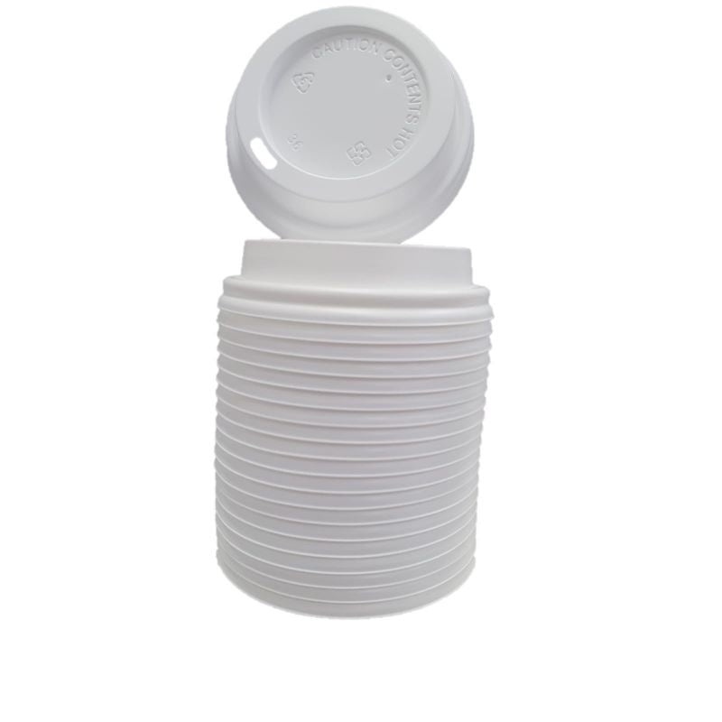 Campus & Co Disp. 8oz Dbl Wall Lid White 50pk