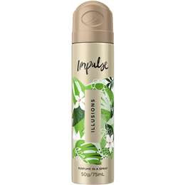 Impulse Body Spray Aerosol Deodorant Illusions 75ml