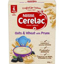 Nestle Cerelac Oats & Wheat With Prune Baby Cereal Stage 2 200g