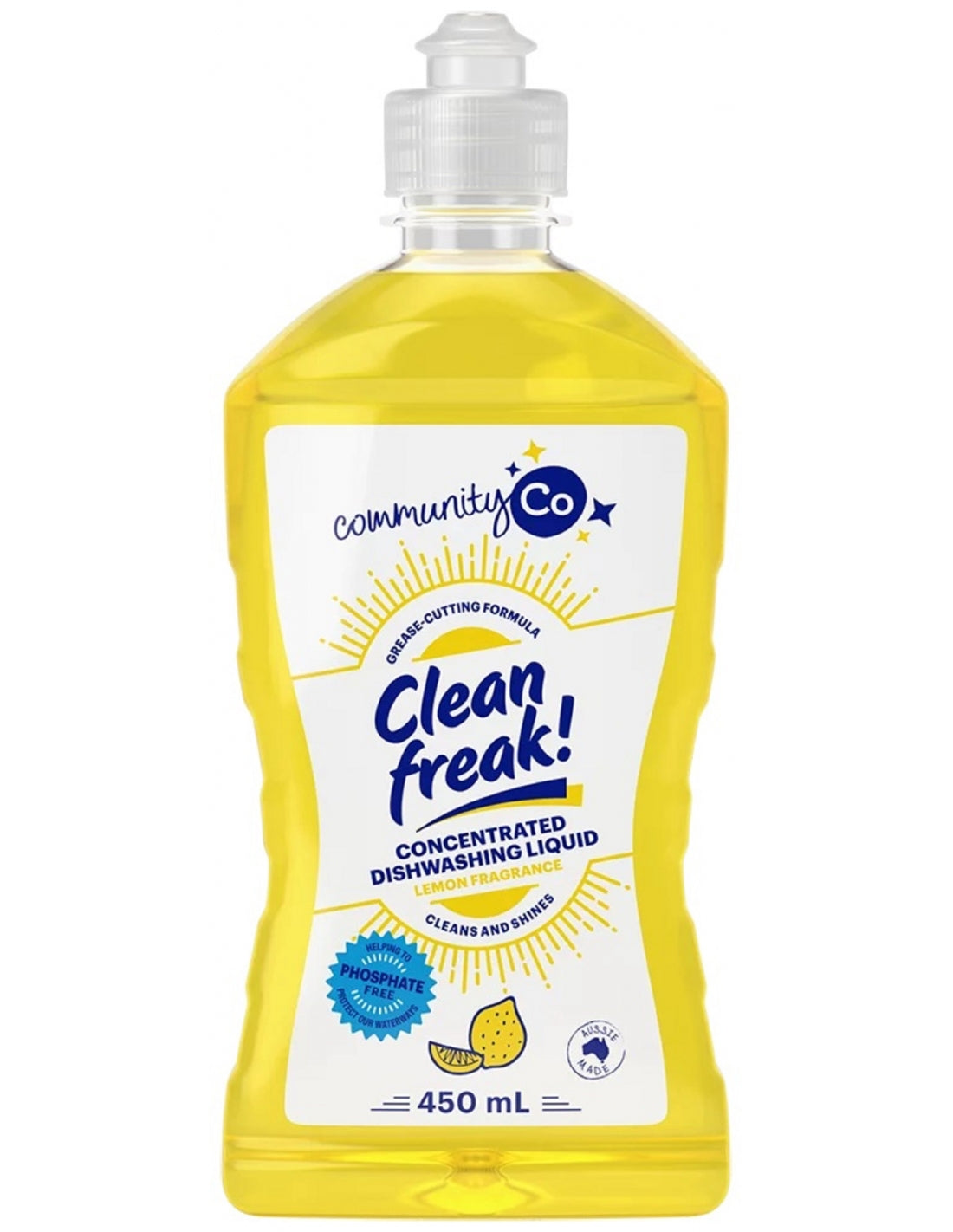 Community Co Clean Freak Dishwashing Liquid Lemon 450ml