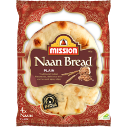 Mission Plain Naan 4pk 280g