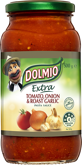 Dolmio Pasta Sauce Tomato Onion & Roasted Garlic - 500g