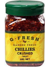 G Fresh Chillies Flakes Hot 60g