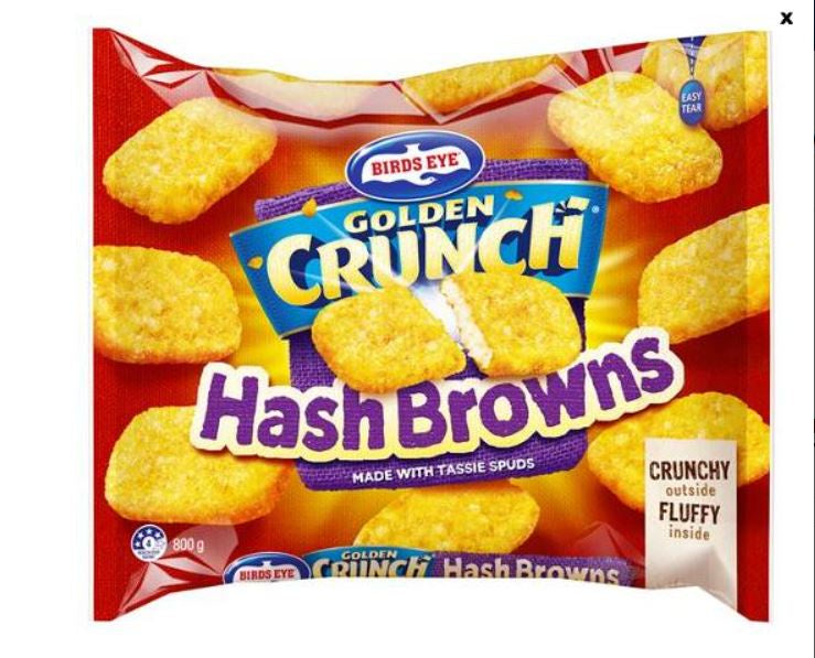 Birds Eye Golden Crunch Hash Browns 800g