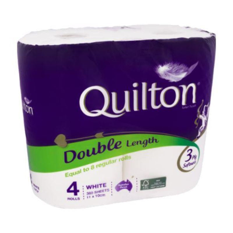 Quilton 3ply 4pk Toilet Tissue - Double Length