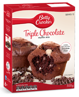 Betty Crocker Triple Choc Muffin Mix 500g