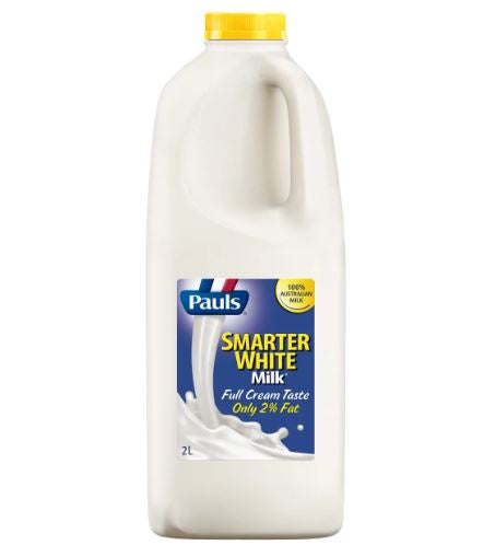 Pauls Smarter White Milk 2% Fat 2L