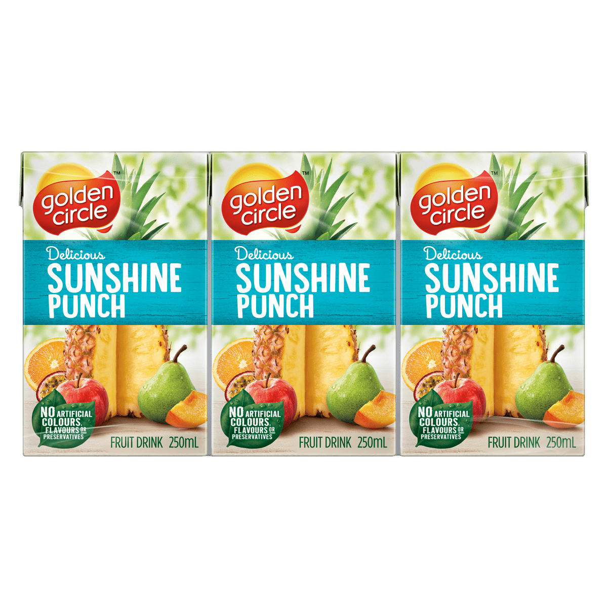 Golden Circle Sunshine Punch Fruit Boxes - 6pk