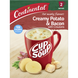 Continental Cup A Soup 2 Serves - 50g - Creamy Potato & Bacon With Croutons