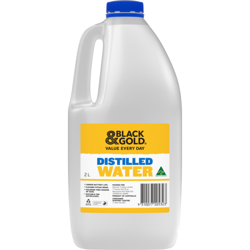 Black & Gold Distilled Water 2L