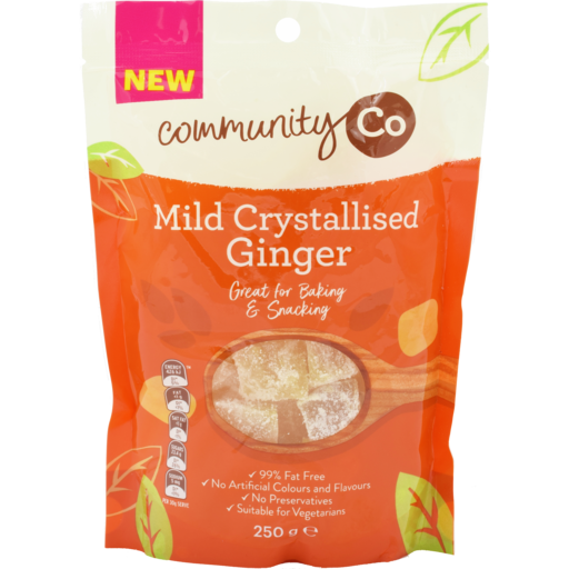 Community Co Mild Crystallised Ginger 250g