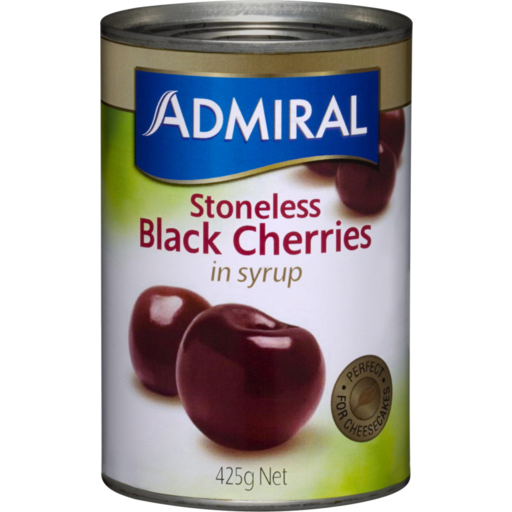 Admiral Black Cherries in Syrup 425g