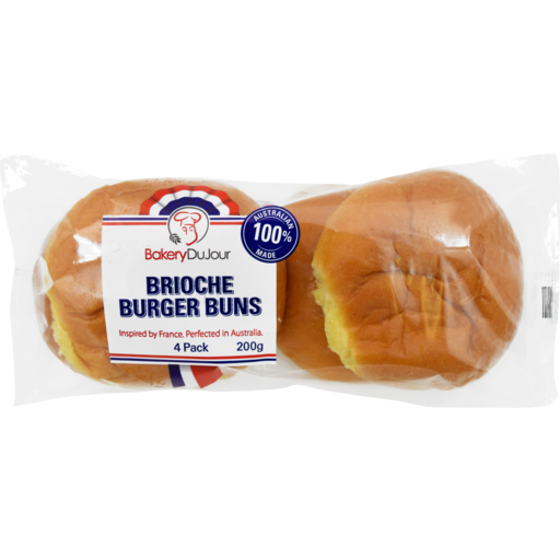 Bakery Du Jour Brioche Burger Buns 4pk