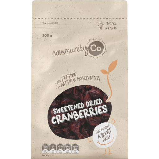 Community Co Dried Cranberries 200g