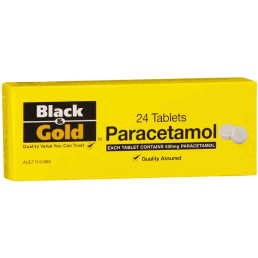 Black & Gold Paracetamol Tablets 20pk