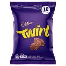 Cadbury Twirl Chocolate Sharepack 12 Pack 168g