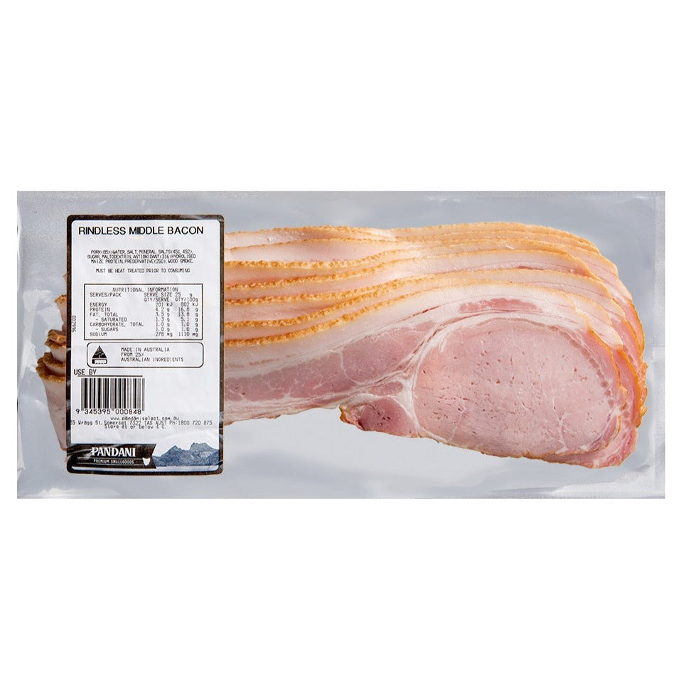 Pandani Rindless Middle Bacon 500g