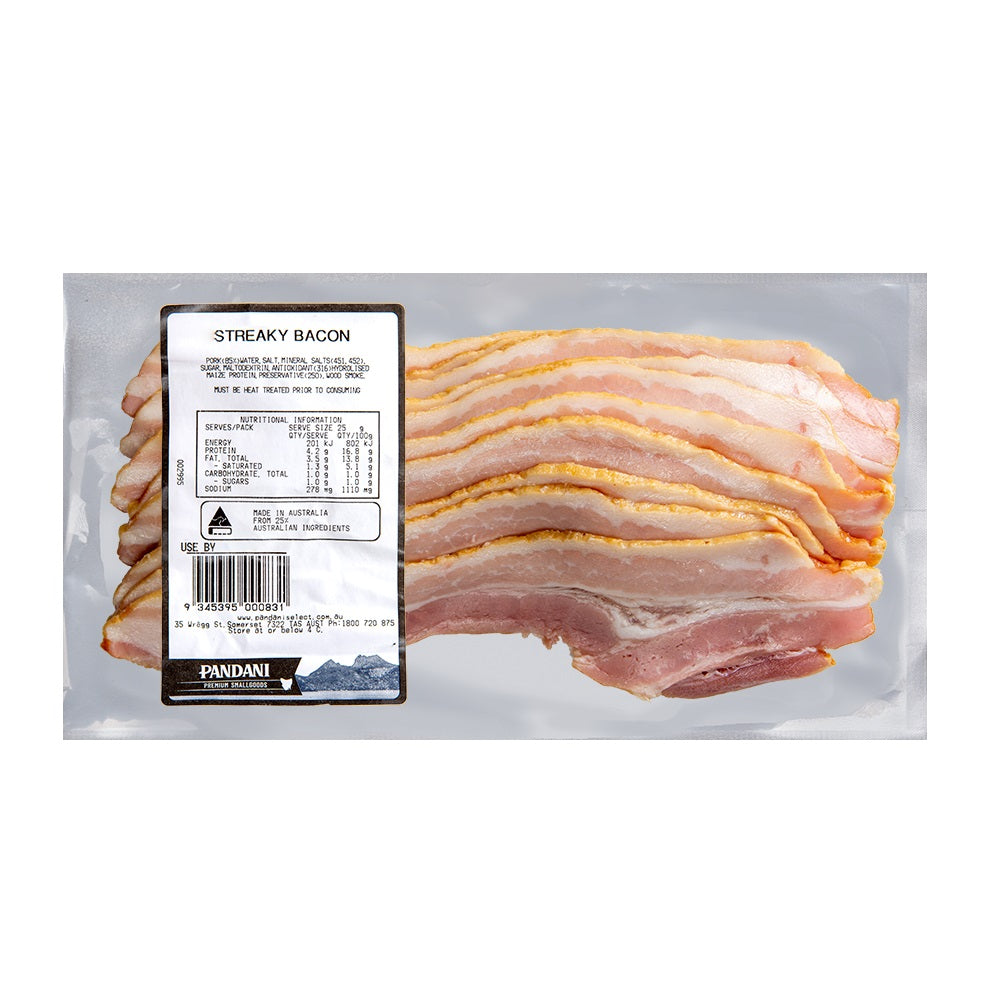 Pandani Streaky Bacon 400g