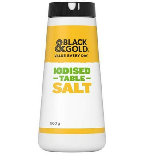 Black and Gold Iodised Table Salt 500g