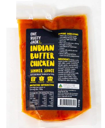 One Rusty Jack Indian Butter Chicken Simmer Sauce 400g