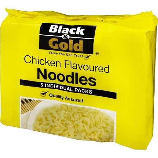 Black & Gold Noodles Chicken Flavoured 5 Pk 85g